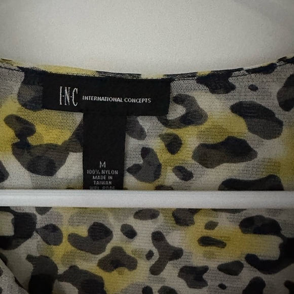 Inc leopard net blouse - Picture 2 of 2